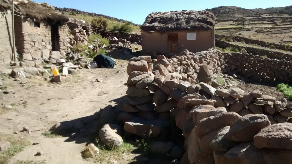 Small rock hut in a remote village