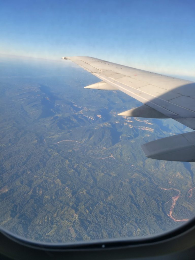 View from airplane window